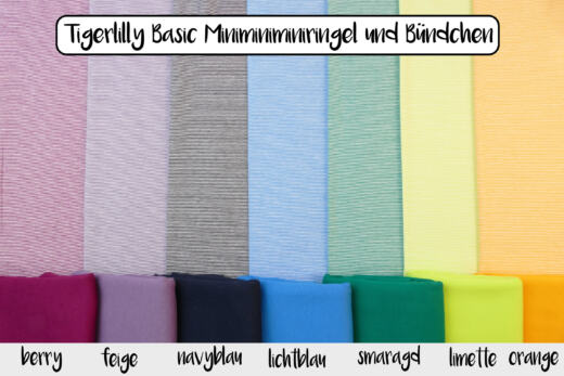 Biojersey - Tigerlilly Basic - Miniminiminiringel smaragdgrün/weiß