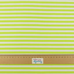 Biojersey - Tigerlilly - Ringel limette/weiß – Bild 3