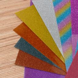 DIN A4 Glitzer Flexfolie - Siser Twinkle - Regenbogen (rainbow TW0090) – Bild 4