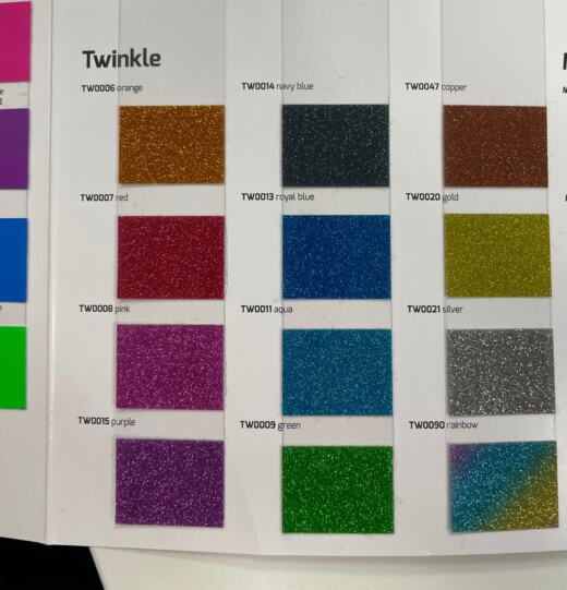 DIN A4 Glitzer Flexfolie - Siser Twinkle - Regenbogen (rainbow TW0090)