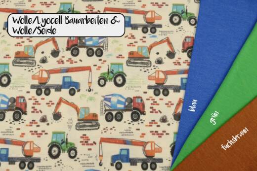 Wolle/Lyocell Biojersey (Interlock) - Bauarbeiten