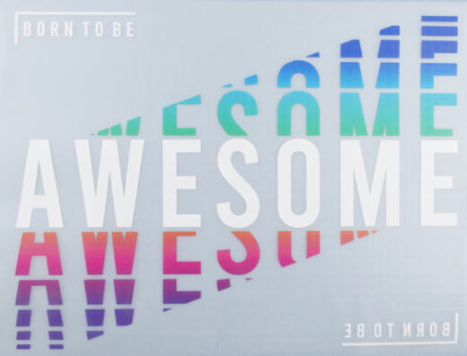 DTF Bügelbild F13 - "BORN TO BE AWESOME" (ca. 21 x 27,5cm)