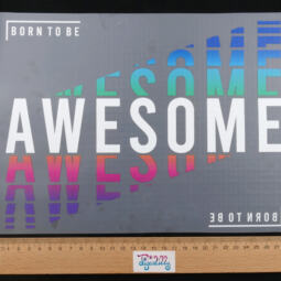 DTF Bügelbild F13 - "BORN TO BE AWESOME" (ca. 21 x 27,5cm) – Bild 3