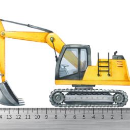 DTF Bügelbild  D6 - Bagger (ca. 15 x 9,5cm) – Bild 2
