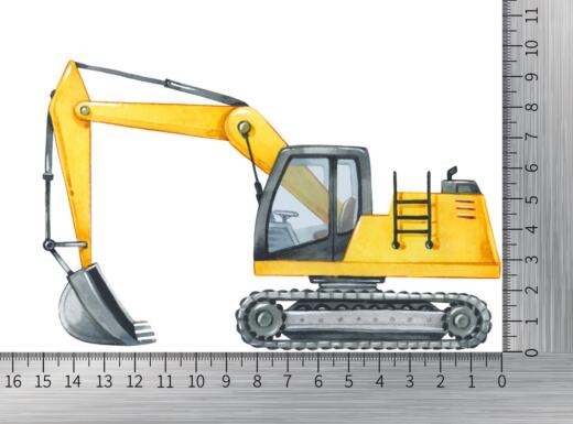 DTF Bügelbild  D6 - Bagger (ca. 15 x 9,5cm)