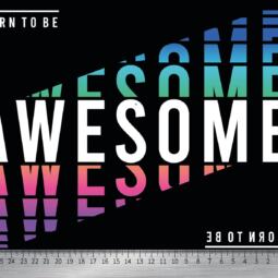 DTF Bügelbild F13 - "BORN TO BE AWESOME" (ca. 21 x 27,5cm) – Bild 2