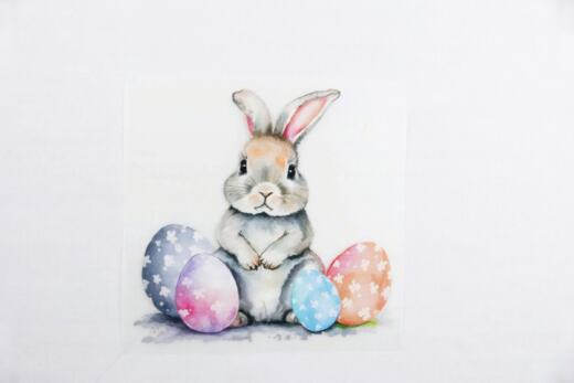 DTF Bügelbild F6 - Osterhase (ca. 13 x 13cm)