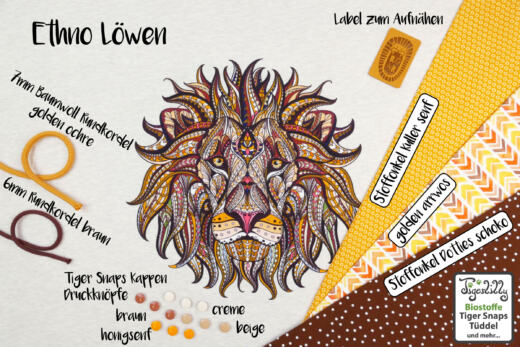 Biojersey - Tigerlilly - Ethno Löwen (100cm)