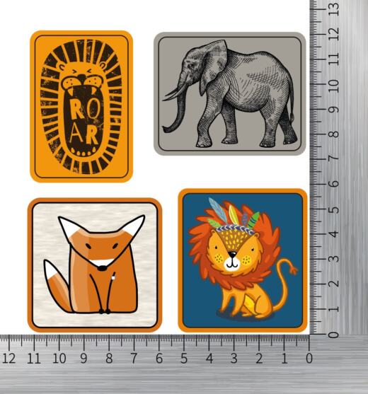 DTF Bügelbilder F1- Tigerlilly EP - Label Wildtiere (ca. 12 x 11,5cm)