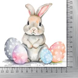 DTF Bügelbild F6 - Osterhase (ca. 13 x 13cm) – Bild 2
