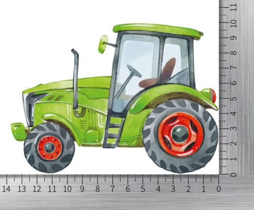 DTF Bügelbilder D4 - Traktor - blau (ca. 14 x 10cm)
