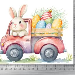 DTF Bügelbild F7 - Osterhase Transporter (ca. 13,5 x 18cm) – Bild 2