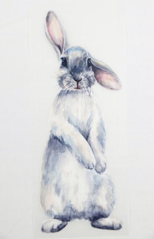 DTF Bügelbild F9 - Tigerlilly - Hase stehend (ca. 8,5 x 22cm)