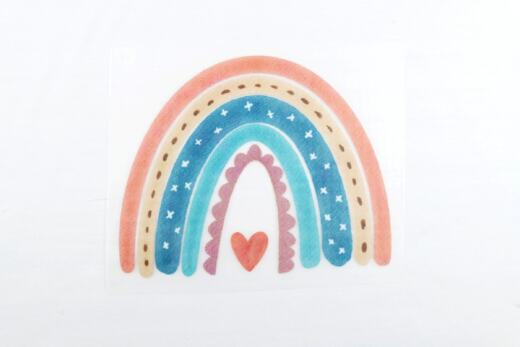 DTF Bügelbild D17 - Tigerlilly EP - Herzregenbogen (ca. 16,5 x 13,5cm)