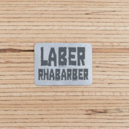 Ein Label zum Aufnähen - "LABER RHABARBER" reflektierend (3M™ Scotchlite™)