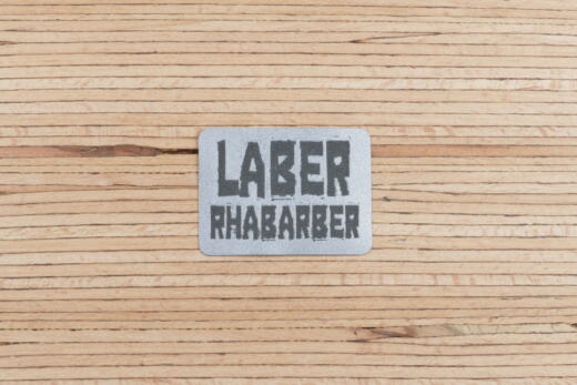 Ein Label zum Aufnähen - "LABER RHABARBER" reflektierend (3M™ Scotchlite™)