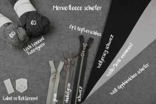 Bio Merinofleece - schiefer meliert