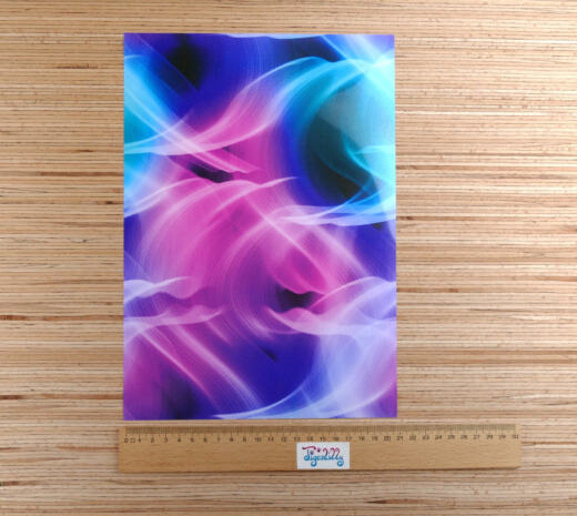 DIN A4 Flexfolie -  POLI-TAPE ® Design Flex by Oma Plott - Flow Pink Blue