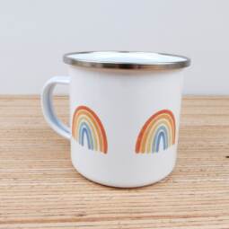 Ein Emaillebecher 300ml - Tigerlilly EP - Regenbogen