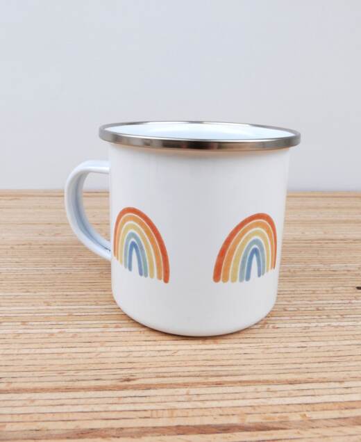 Ein Emaillebecher 300ml - Tigerlilly EP - Regenbogen