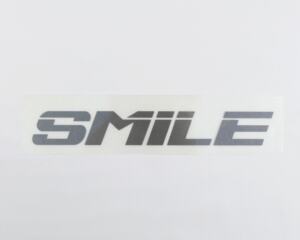 Bügelbild E1 - schwarz reflektierend - "SMILE" (ca. 4 x 24cm)