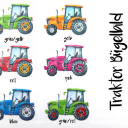 DTF Bügelbilder G11 - Tigerlilly EP - kleiner Traktor - gelb (ca. 7,5 x 10,5cm) – Bild 2