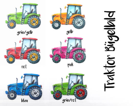 DTF Bügelbilder G11 - Tigerlilly EP - kleiner Traktor - gelb (ca. 7,5 x 10,5cm)