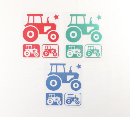 Bügelbilder aus Reflexfolie - Traktor - Farbauswahl