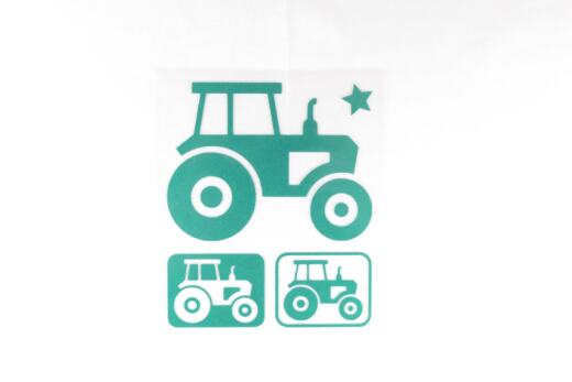 Bügelbilder aus Reflexfolie - Traktor - Farbauswahl