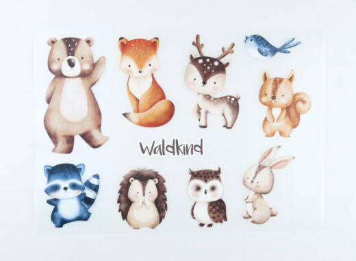 DTF Bügelbilder D8 - Waldkind (ca. 19,5 x 26cm)