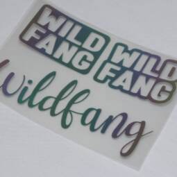 Bügelbilder E9 - regenbogen reflektierend - "Wildfang"