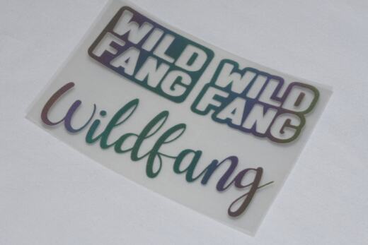 Bügelbilder E9 - regenbogen reflektierend - "Wildfang"