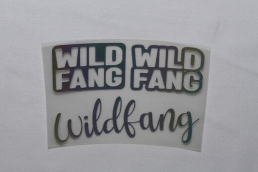 Bügelbilder E9 - regenbogen reflektierend - "Wildfang"