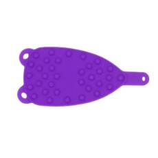 Mini Bügeleisen - Ablage aus Silikon mit Laschen - lila