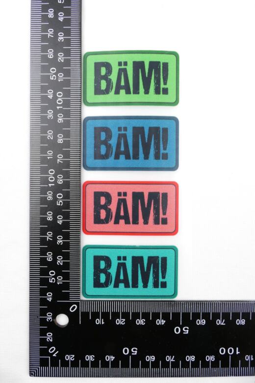 DTF Bügelbilder G2 - Tigerlilly EP - Label "BÄM!" (ca. 12,5 x 5cm)