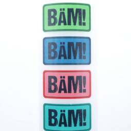 DTF Bügelbilder G2 - Tigerlilly EP - Label "BÄM!" (ca. 12,5 x 5cm)