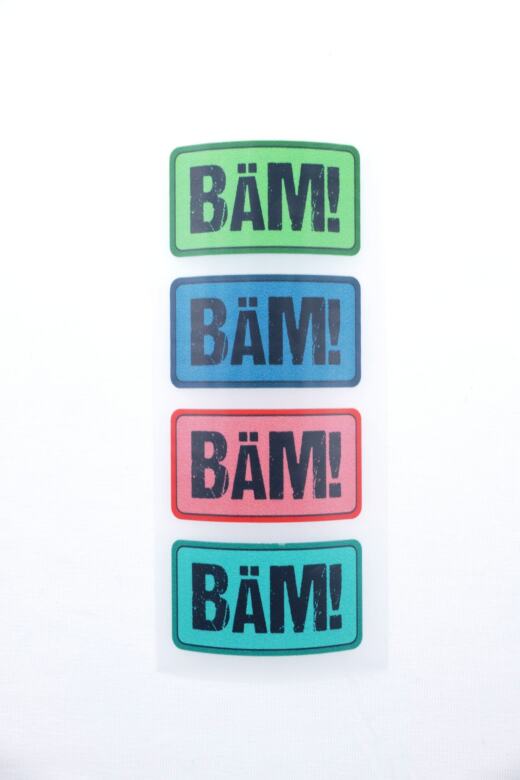 DTF Bügelbilder G2 - Tigerlilly EP - Label "BÄM!" (ca. 12,5 x 5cm)