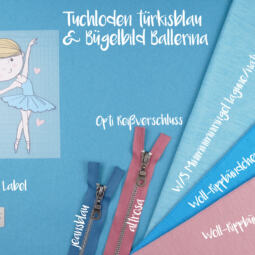 DTF Bügelbild F15 - Ballerina im blauem Tutu (ca. 10 x 15cm) – Bild 3