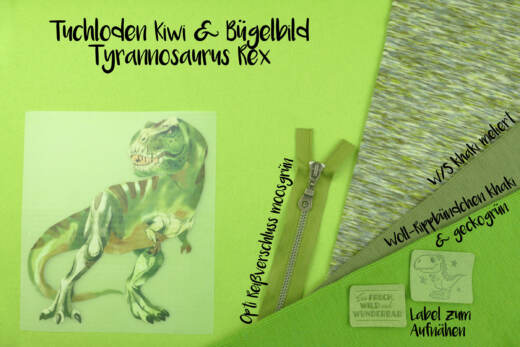 Bio Tuchloden aus 100% Wolle - kiwi