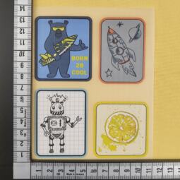 DTF Bügelbilder F2 - Coole Label (ca. 13 x 10,5cm) – Bild 2