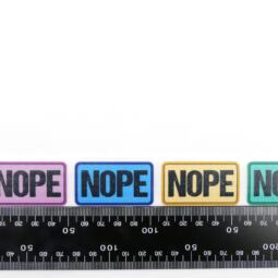 DTF Bügelbilder G3 - Label "NOPE" (ca. 3 x 21cm) – Bild 2