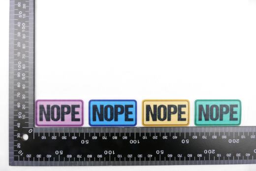 DTF Bügelbilder G3 - Label "NOPE" (ca. 3 x 21cm)