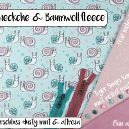 Bio Baumwollfleece - rosé meliert 032 – Bild 2