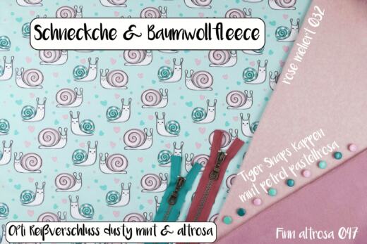 Bio Baumwollfleece - rosé meliert 032