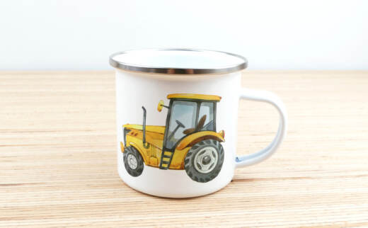 Ein Emaillebecher 300ml - Tigerlilly EP - Traktor - Farbauswahl
