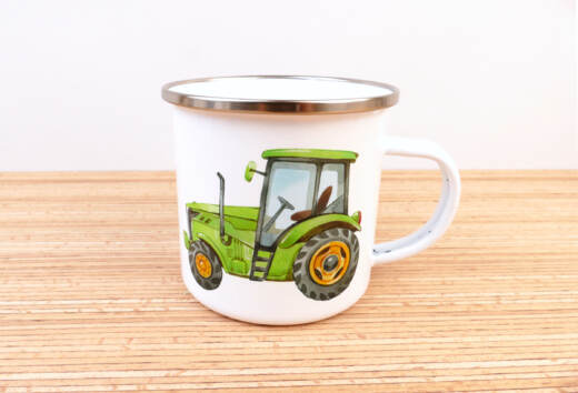 Ein Emaillebecher 300ml - Tigerlilly EP - Traktor - Farbauswahl