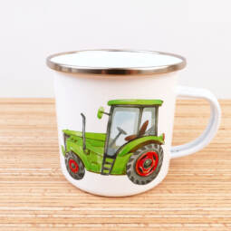 Ein Emaillebecher 300ml - Tigerlilly EP - Traktor - Farbauswahl – Bild 2