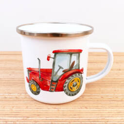 Ein Emaillebecher 300ml - Tigerlilly EP - Traktor - Farbauswahl – Bild 6