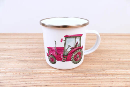Ein Emaillebecher 300ml - Tigerlilly EP - Traktor - Farbauswahl