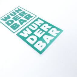 Bügelbilder  H1 - grün reflektierend - "WUNDERBAR" (ca. 11,5 x 5,5cm) – Bild 2
